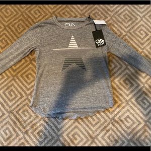 Chaser Girls Long Sleeve Graphic Star Top